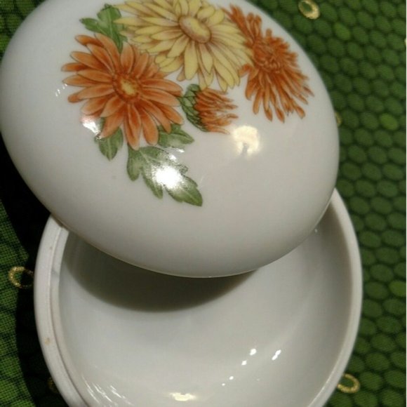 Vintage October Chrysanthemum Mug & Trinket Dish, SET/2 Fall October Birthday - Picture 8 of 12